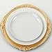 Koyal Wholesale Vintage Charger Plate, Gold (Pack of 4)