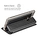 iPhone 8 Plus Case,iPhone 7 Plus Case [Touch Series][View Window], Folio Flip PU Leather Case,Magnetic Closure, Unique Case for iPhone 8 Plus/iPhone 7 Plus with Stand, Metal Sensor 5.5 inch (Black)