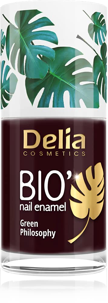 Delia Cosmetics - Bio Green Nail Polish - SMILE - Vegan Friendly - Perfect Opacity and Shine - Easy and Fast Application - Natural Ingredients - Long Lasting Color up to 6 Days - 11ml