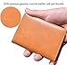 Outrip Genuine Leather Business Card Holder Name Card Case Credit Card Wallet with ID Window RFID Blocking (Brown)