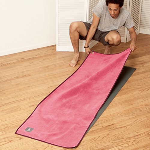 Cush Yoga Towel - 100% Microfiber Yoga Mat Towels - Without Silicone Backing - Absorbent - 600 gsm - Ultra-Thick for Bikram and Hot Yoga - Multiple Sizes and Colors - 24" x 72"