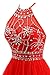 Ellames Women's Beaded Halter Homecoming Dress Short Tulle Prom Dress