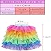 Rainbow Tutu Skirt for Women Unicorn Skirts Colorful Tulle Tiered Dancing Petticoat for Party, Halloween, Ballarina