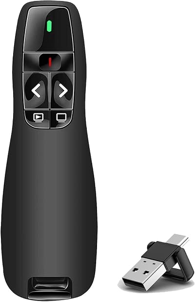 VOVIGGOL USB & Type-C 2 in 1 Wireless Presenter Clicker 2.4GHz PPT