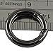 Set of 6 Round Bag Black Alloy Spring Loaded Clasp Keyring Buckle –Black