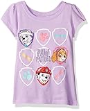 Nickelodeon Little Girls' Toddler Paw Patrol Group Short-Sleeved Puff T-Shirt, Lilac, 5T