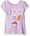 Paw Patrol Nickelodeon Little Girls' Toddler Group Short-Sleeved Puff T-Shirt, Lilac, 3T