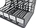 Funny live Plastic 4 Compartments File Rack Paper Holder Desktop File Sorter Magazine Book Holder Organizer，Black