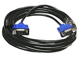 Importer520 Blue Connectors HD15 Male to Male SVGA VGA Long Video Monitor Cord Cable for TV Computer Projector (Blue 10ft)