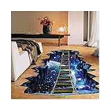 Elevin(TM) 3D Star Floor Stickers Wall Decals Removable Art Wall Paper Mural Home Decor (A)