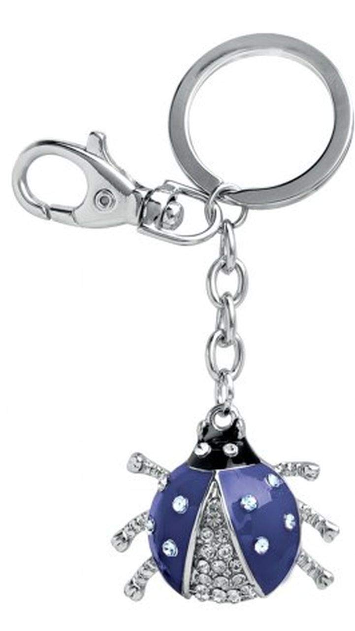 Ten KEYCHAIN LADYBIRD VIOLET BLACK cod.EL7722 cm 11,2x3,6x1,5h by Varotto & Co.