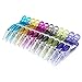 ALLMILL 12PCS Transparent Salon Croc Hair Clips Styling Clips-Sectioning Plastic Alligator Hair Clip DIY Accessories Hairpins-hairgrip for Women and Girls