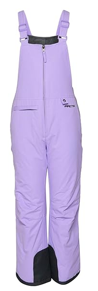 ARCTIX KIDS INSULATED SNOW BIB OVERALLS, LILAC, SMALL HUSKY