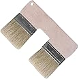 3-Inch U-Shaped Double Paint Brush With Bristle Heads - Art Tool for Acrylic Painting and Double Color Application