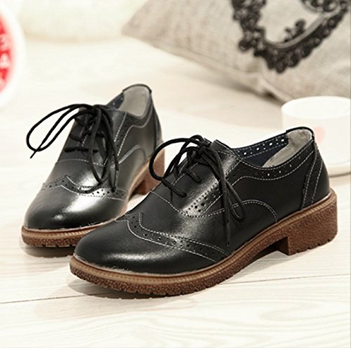 AutumnFall Women's Retro Oxford Shoes (40, black)