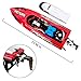 USA Toyz Remote Control Boat for Pools & Lakes – Udi001 Venom Fast RC Boat for Kids & Adults, Self Righting Remote Controlled Boat W/Extra Battery (Red)