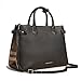 Tote Bag Handbag Authentic Burberry The Medium Banner in Leather and House Check Black Item 39589781