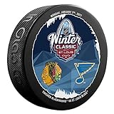 Sher-wood Winter Classic Souvenir Hockey Puck - 2017 Blackhawks vs Blues