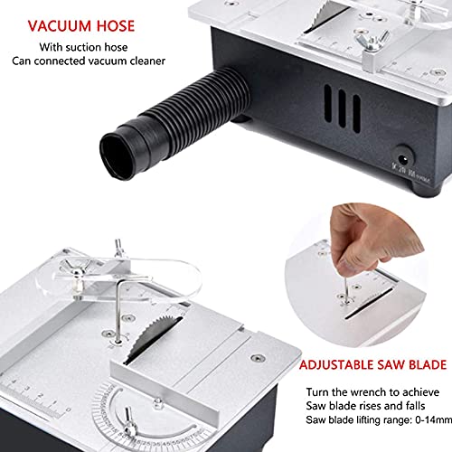 FZYE Kleine Holzbearbeitungs-Tischkreissäge, elektrisches Holzschneidewerkzeug, Sägeblatt kann angehoben und abgesenkt… – Bild 6