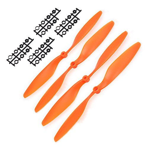 10x4.5 Inch 1045R Counter Rotating Propeller Blade For Quadcopter MultiCoptor Orange Pack of 2 Pair