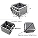 homyfort Dresser Drawer Organizer for Bathroom Countertop, Small Fabric Makeup Storage Basket Bins with Dividers for Women Cosmetics,Skincare,Hair Accessories,Vanity Desk,Nightstand,Set Of 3 (Grey)