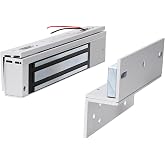 Electric Magnetic Door Lock with Z and L Bracket Outdoor Waterproof 280KG 600lb Holding Force Electromagnet Lock 12V DC Fail Safe NC Mode for Access Control System
