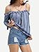 Floerns Women's Ruffle Off The Shoulder Tops Loose Boho Blouse