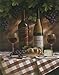 Set of 4 Classy Wine Bottles Grapes Gourmet Fruit Art Prints Posters 11x14 Inches Kitchen Cafe Home Decor Great for Framing!