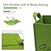 Cesun Square Grow Planter Bag Premium 400 Gram Thickened Fabric Smart Pots 12 Gallon Aeration Fabric Cube with X Stitching Reinforced Handles (12 Gal Green Cube)