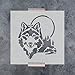 Wolf Head Stencil - Wolf Head Stencil, Wildlife Stencils, Wild Wolf, Wolf Stencil, Painting Stencil