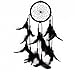 Generic 1 Piece Black Wall Hanging Dream Catcher with Bead Feather Decoration