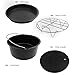 Universal 7 Inch Air Fryer Accessories 8 Pcs For Nuwave Philips Gowise etc Fit All 3.7QT to 5.8QT By EBIGIC