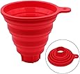 KongNai Silicone Collapsible Funnel for Jars, Foldable Large Canning Jar Funnel for Wide Mouth and Regular Jars, Food Grade Jam Spice Funnel for Canning Transferring of Liquid Solid Bean