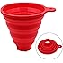 KongNai Silicone Collapsible Funnel for Jars, Foldable Large Canning Jar Funnel for Wide Mouth and Regular Jars, Food Grade Jam Spice Funnel for Canning Transferring of Liquid Solid Bean