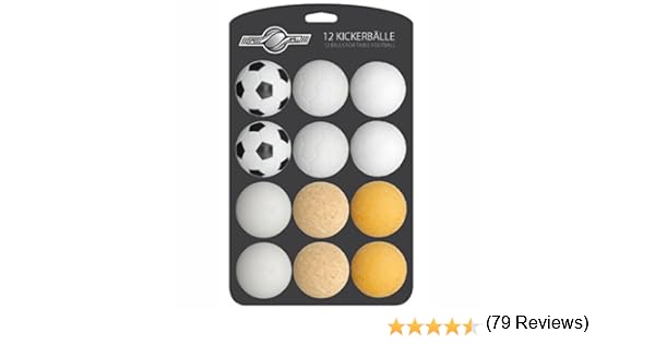 GOODS + GADGETS - Juego de 12 pelotas de futbolín para futbolín de mesa, futbolín de futbolín, selección de diferentes variedades (corcho, PE, PU, ABS) 35 mm: Amazon.es: Hogar