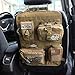 WYNEX Car Seat Back Organizer Pocket Storage, Tactical MOLLE Panel Vehicle Seat Cover Protector Kit Mat Kick Mats Waterproof Universal Automotive (Tan)