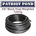 Patriot Weighted Black Vinyl Aeration Tubing .375 x 25 foot 3/8