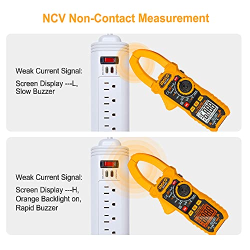 INGCO Clamp Meter, 1000A True RMS 6000 Counts for AC Current (Not for