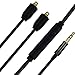 3.5mm Replacement Audio Cable with Remote Control Upgrade Extension Cable Compatible Shure SE215、SE846、SE425、SE535、SE535LTD-J、SE315 PRO H5 HQ5 Earphone (Black)