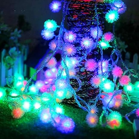 RaajaOutlets 20LED Snow Flakes LED Lamps Snowball String Lights
