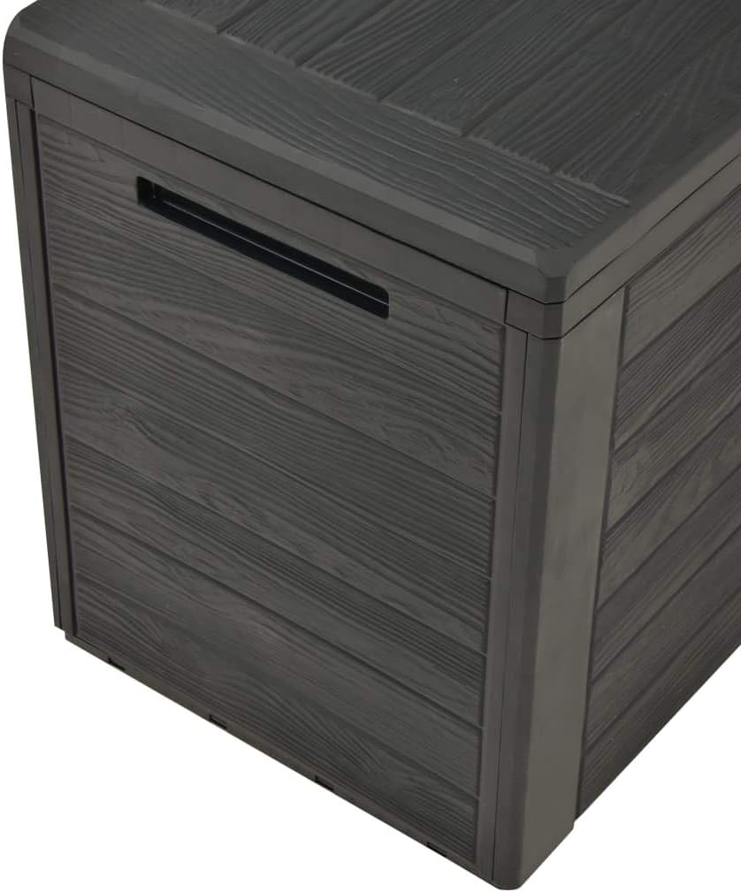 POCREATION 38.7'' x 17.3'' x 21.7'' 50 Gallons Garden Storage Box, Resin Deck Box Container Outdoor Pool Patio Furniture for Pool Accessories, and Storage for Outdoor Toys (Black): Home & Kitchen