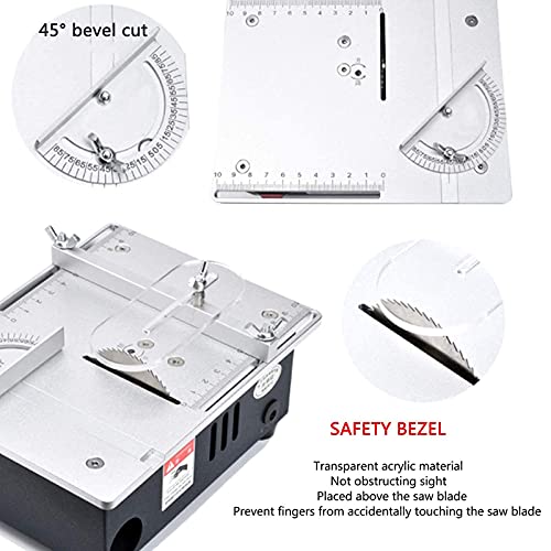 FZYE Kleine Holzbearbeitungs-Tischkreissäge, elektrisches Holzschneidewerkzeug, Sägeblatt kann angehoben und abgesenkt… – Bild 7