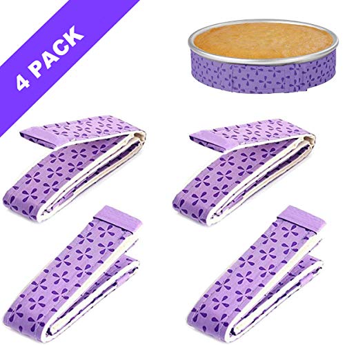 4Piece Bake Even Strip,Cake Pan Strips,Super Absorbent Thick Cotton
