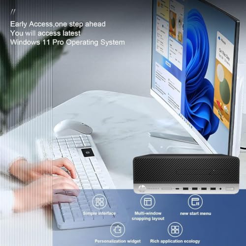 HP EliteDesk 800 G3 SFF Computadora de Escritorio, Intel Quad Core i5-7500 hasta 3.4GHz, 8GB DDR4, 256GB SSD, Teclado y Mouse, Soporte 4K, WiFi/BT, Windows 11 Pro (Reacondicionado)