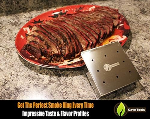 Cave Tools Grill Smoker Box Starter Kit for Wood Chips, Stainless