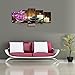 Wall Art Canvas Painting 5 Panel Canvas Wall Art Prints Wall Decor Art (Pink Flower, 8x12x2pcs+8x16x2pcs+8x20inch x 1pcs)