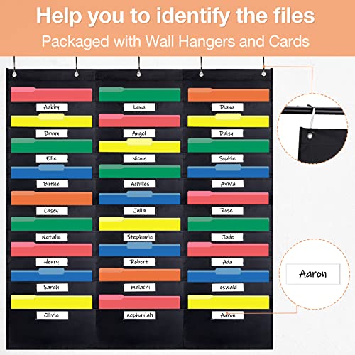 30 Pockets Storage Pocket Chart with 30 Nametag Pockets, Opret Hanging