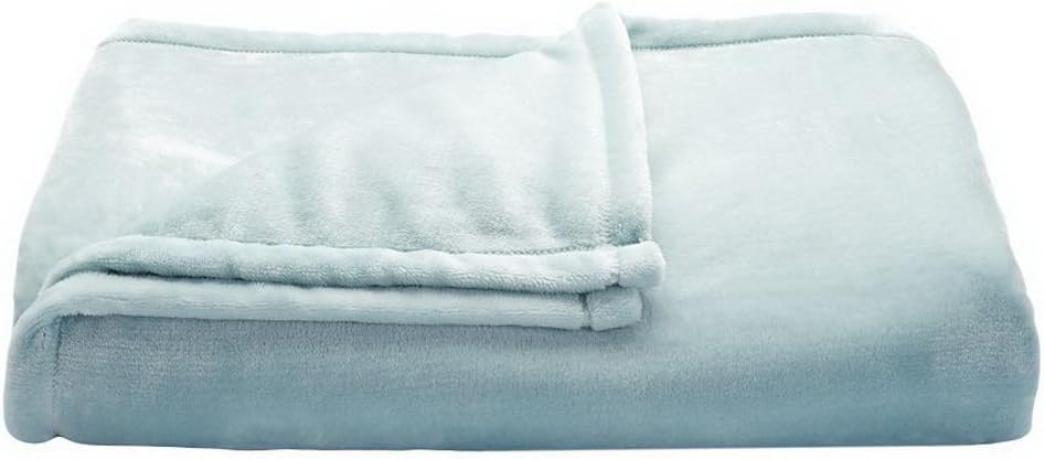 The Big One Oversized Plush Throw (Light Blue Solid) - 5ft x 6ft Super Soft and Cozy Micro-Fleece Blanket for Couch or Bedroom