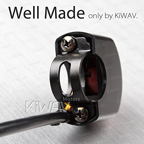 KiWAV black engine switch on/off 12v DC electrical motorcycle scooter atv fit 7/8" handlebar