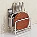 AIYoo Cutting Boards Knife Organizer with Hooks/Stainless Steel Kitchen Utensils Rack Chopping Boards/Knives/Chopsticks/Spoon/Fork/Flatware Storage with Drying Drainer